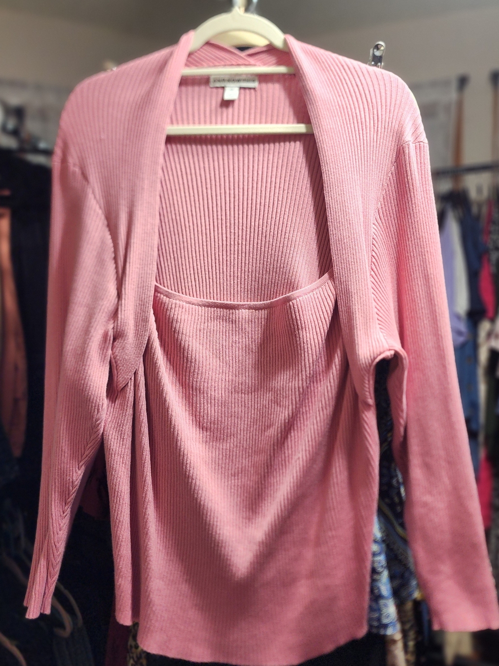 AND NOW THIS! Gorgeous Pink One Piece Ribbed Sweater